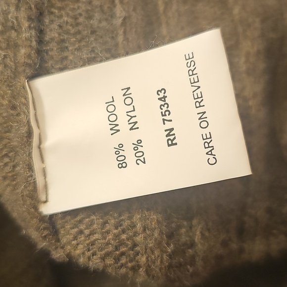 Daniele Blasi Mens Large Sweater Wool Mock Neck 1/3 Zip Rib Knit  Cable Knit - Picture 12 of 13